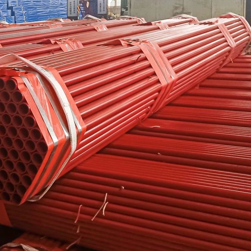 red painted steel tube red painted steel tube